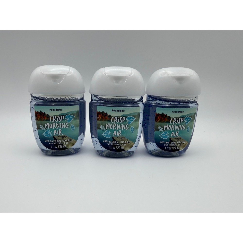 Bath and‎ Body Works Crisp Morning Air Pocketbac Hand Sanitizer Pack of 3